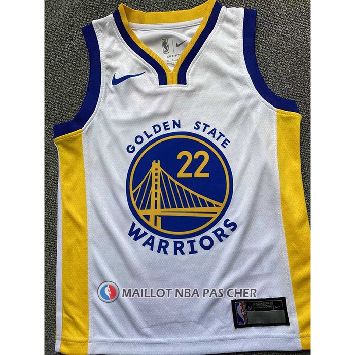 Maillot Enfant Golden State Warriors Andrew Wiggins NO 22 Association Blanc